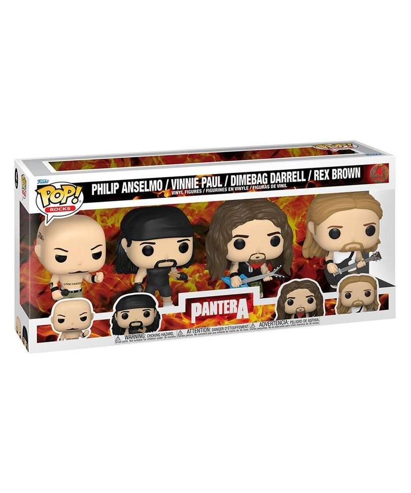 Funko Pop Music " Philip Anselmo / Vinnie Paul / Dimebag Darrell / Rex Brown "